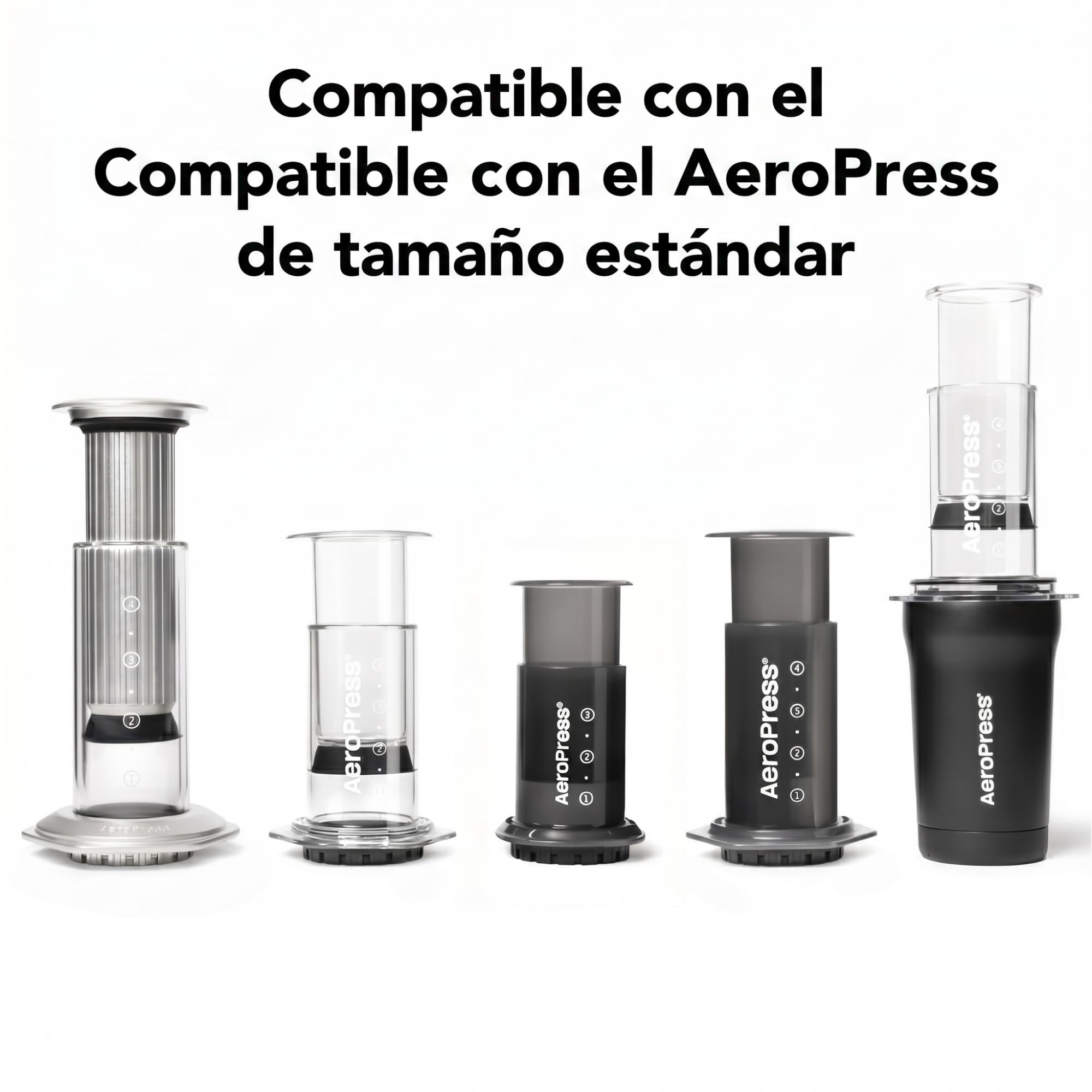 Kit Viajero AeroPress Go — filtros compatibles con el AeroPress estándar