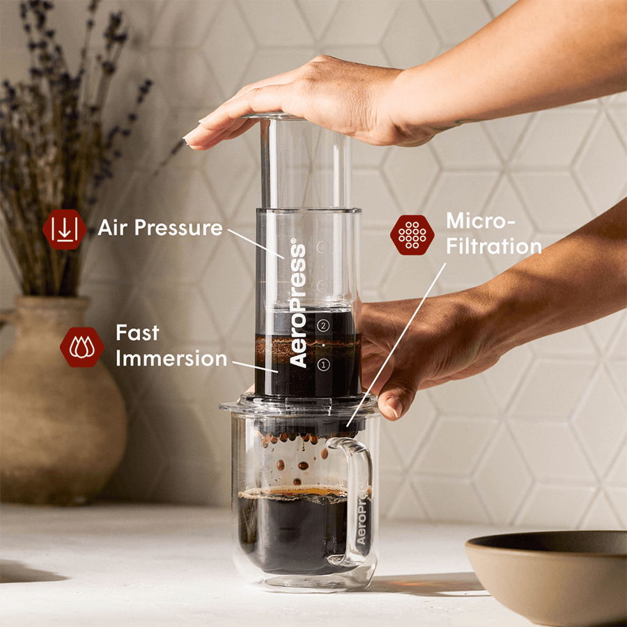Detalle de microfiltros de papel AeroPress