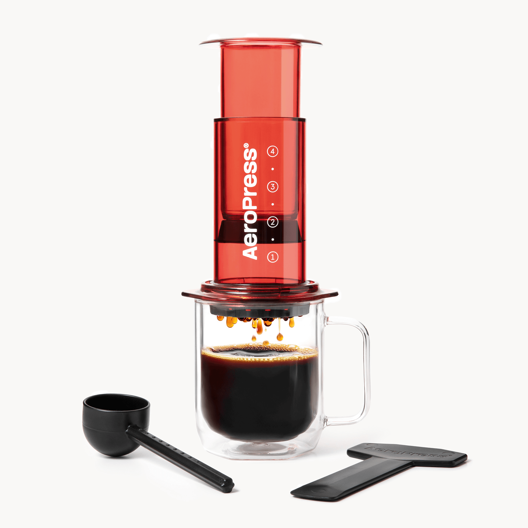 AeroPress Clear Rojo
