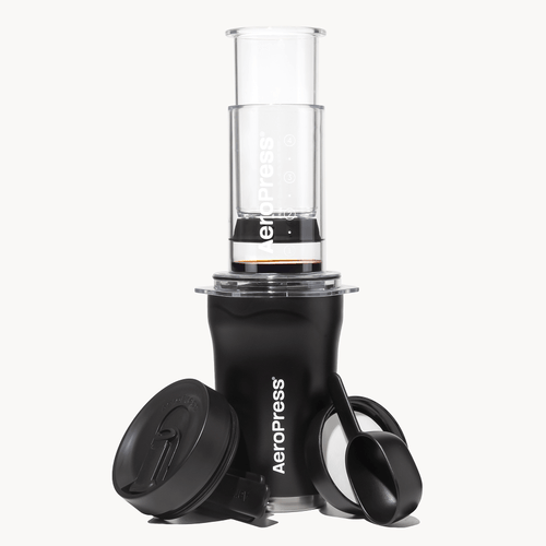 Cafetera de viaje AeroPress Go Plus todo en uno, con taza (negro)