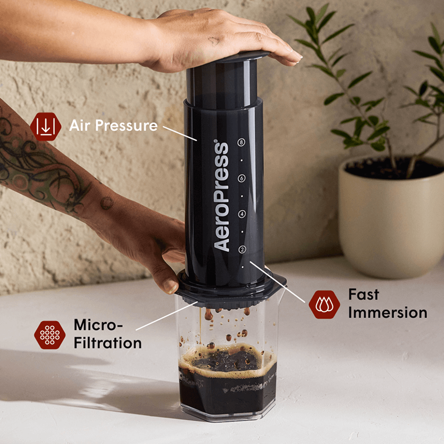 Cafetera AeroPress Original XL de doble capacidad para compartir café